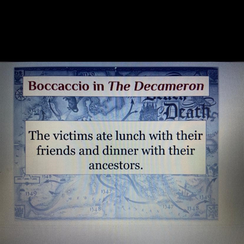 What is Boccaccio’s quote telling us about the plague.-example-1