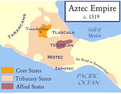 Which of these were the characteristics of the Aztec empire? 1. implementation of-example-1