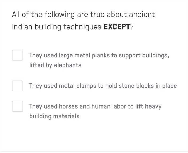 Which of the following techniques did ancient indians use are true?-example-1