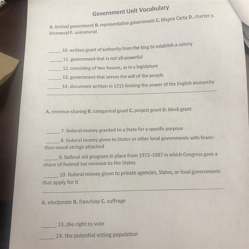 Government unit vocabulary Please I need help-example-1