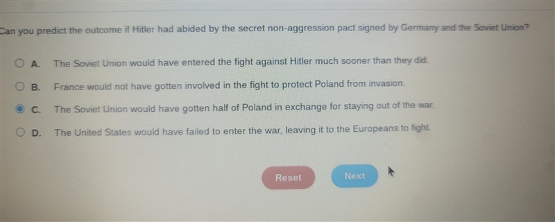 can you predict the outcome if Hitler had abided by the secret non-aggression pack-example-1