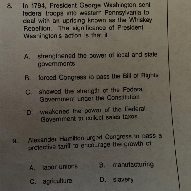 Need help with question #8 ..if ur feeling froggy help with #9 too please-example-1