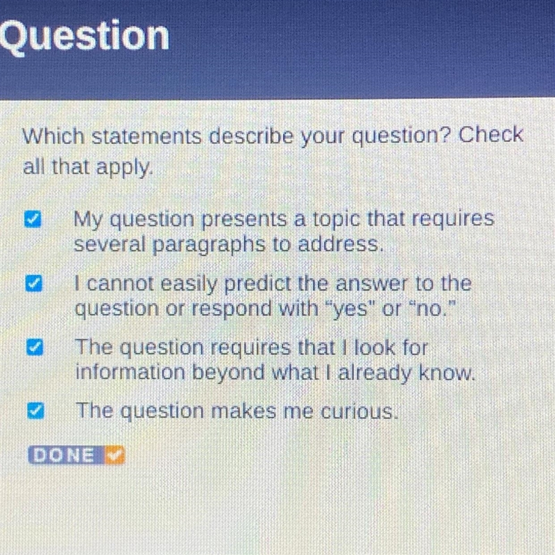 Write your research question below. Remember, you can click back to take another look-example-1