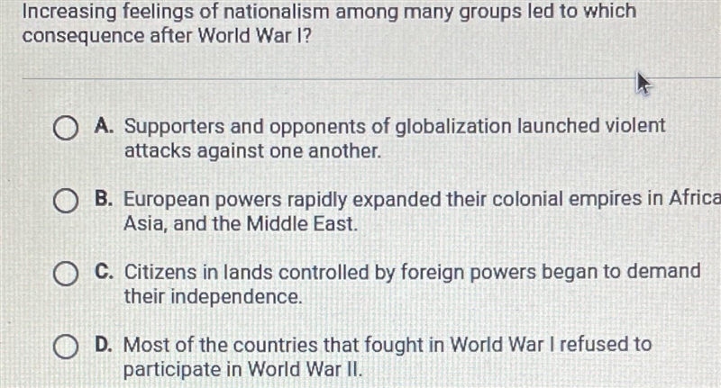 Increasing feelings of nationalism among many groups led to which consequences after-example-1