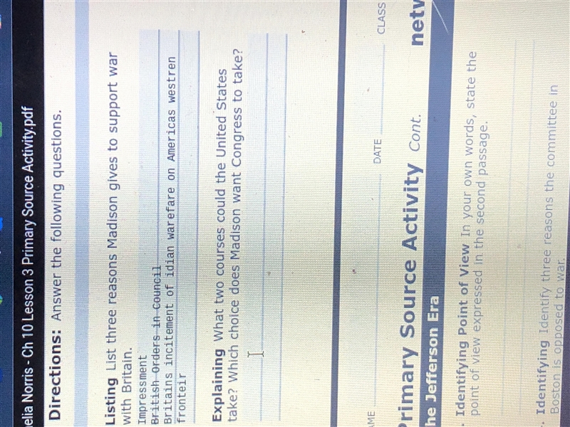 What two courses could United States take? Which choice does Madison want Congress-example-1