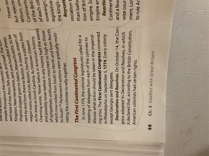 If you were a delegate to the First Continental Congress, would you have voted for-example-1