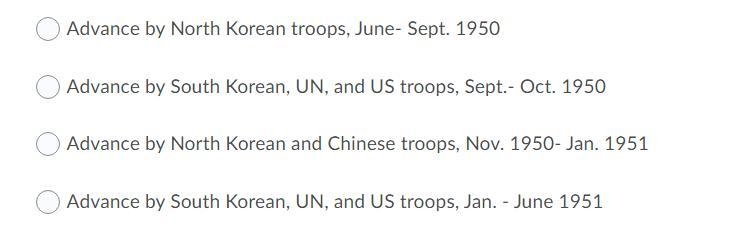 What happend during june september 1950? worth 10 points.-example-2