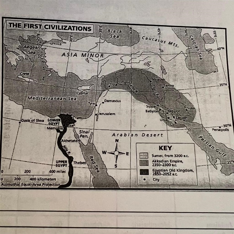 Explain why early settlers would have chosen to settle in the various locations of-example-1