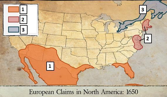 The region labeled with the number 2 on the map above was claimed by __________. A-example-1