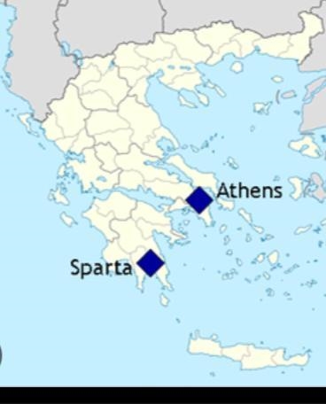 Is athens southeast of sparta-example-1