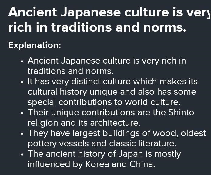 Take a moment to reflect on what you know about ancient Japanese culture or about-example-1