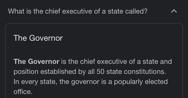 The chief executive of a state is known as a: mayor lieutenant president governor-example-1