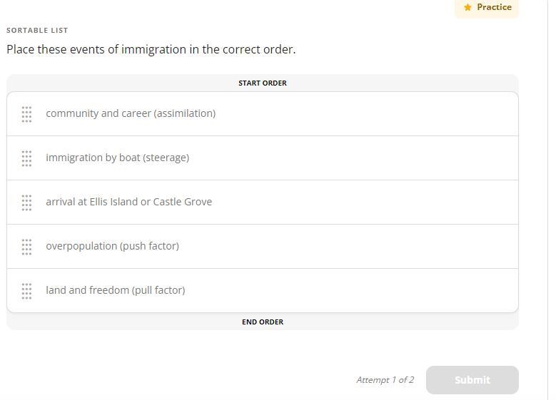 Place these events of immigration in the correct order.-example-1