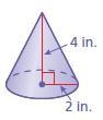 Find the volume of the cone. Round your answer to the nearest tenth. The volume of-example-1