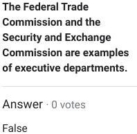 The Federal Trade Commission and the Security and Exchange Commission are examples-example-1