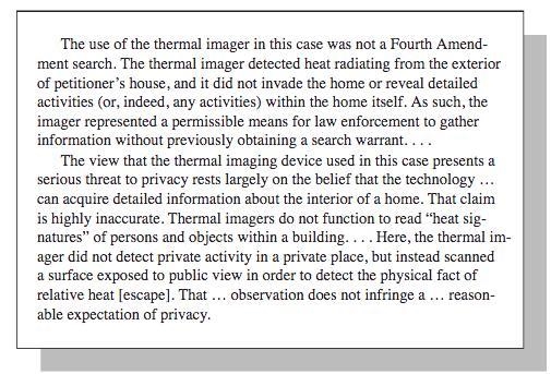 1. The government’s position is that the thermal scan was not a search. What arguments-example-1