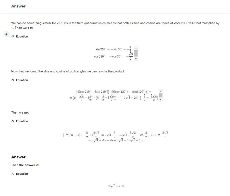 Find the product. Write the product in rectangular form, using exact values.-example-2