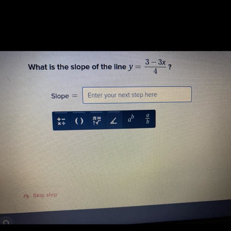 It is easier to read the slope and Y-Intercept from a linear equation if you rearrange-example-1