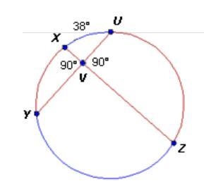 Please help ASAP What is the measure of YZ? A.142 B.52 C.128 D.38-example-1