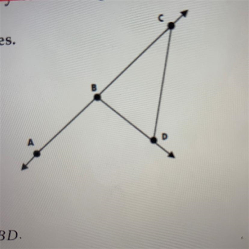 Use the diagram to name the figures.1. Three non-collinear points.2. An angle with-example-1