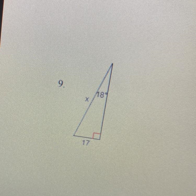 I have to use trigonometry ratios to find the unknown angle measure or side length-example-1