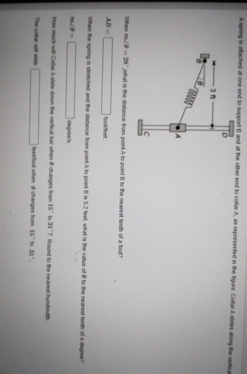 What is the distance from point A to point Bto the nearest tenth of a foot?-example-1