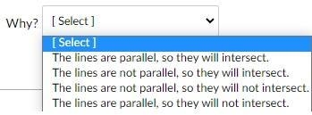 ERROR ANALYSIS: Student A says there is no solution to the graphed system of equations-example-2