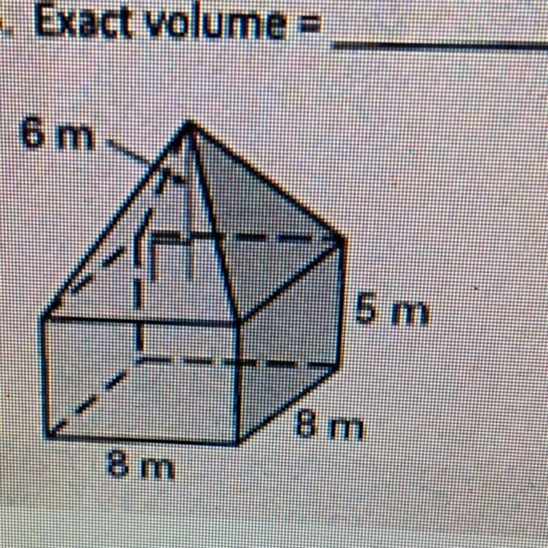 How to find the volume of a cube with a pyramid on top-example-1