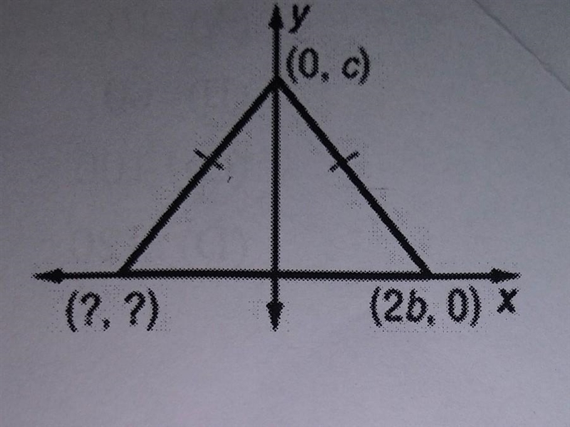 (0.a What are the missing coordinates of the triangle? (A) (-2b, 0); B) (-c,0); C-example-1