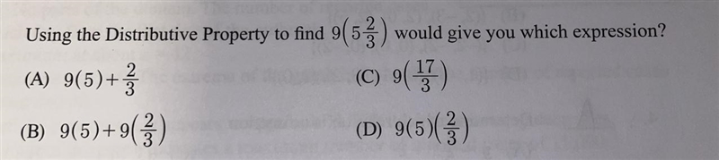 Distributive property, i think the answer is either (A) or (B).-example-1