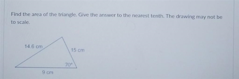 what is the formula for the triangle below andfind the area of the triangle. Give-example-1