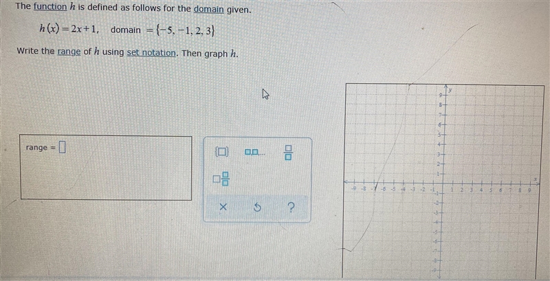 Please help with math !! i am stuck Graphing an interger function and finding its-example-1