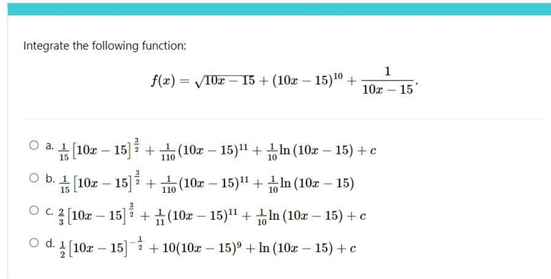 Integrate the following function:-example-1