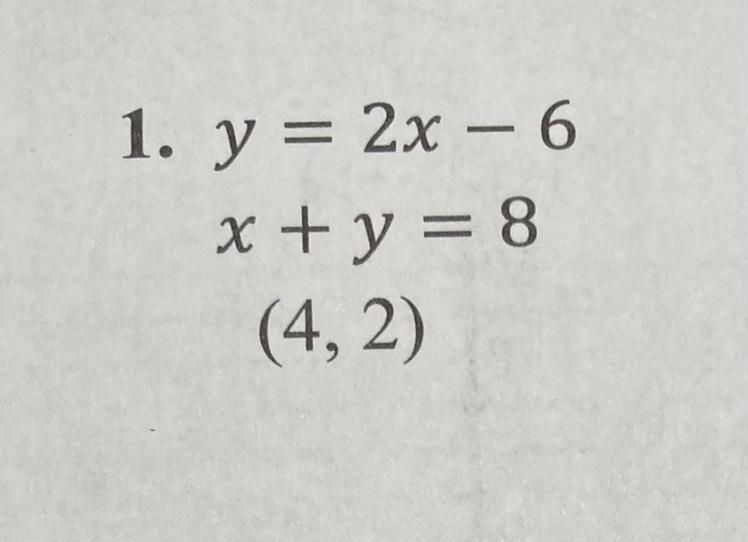 Decide whether the given orderd pair is a solution to the stystem of equations?I don-example-1