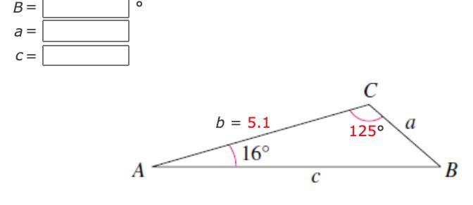 Use the Law of Sines to solve the triangle. Round your answers to two decimal places-example-1