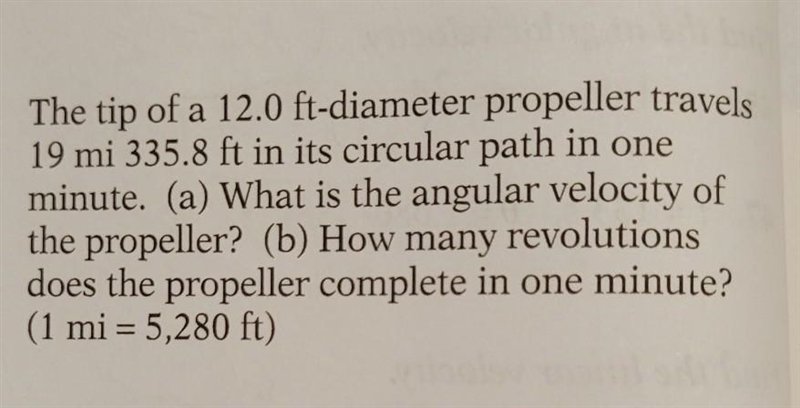 How do I solve for (a) angular velocity and (b) revolutions per minute?-example-1