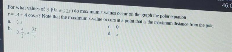 Please help I believe my answer is b but I'm not sure.-example-1