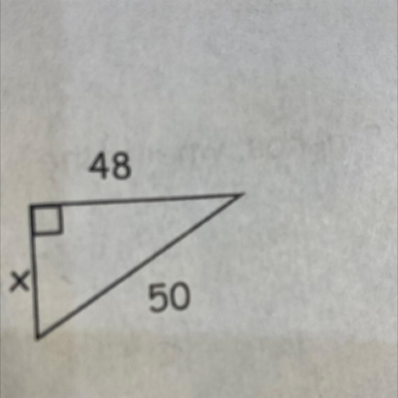 Find each of the missing sides of the right triangles using Pythagorean Theorem.1.2.418X-example-1