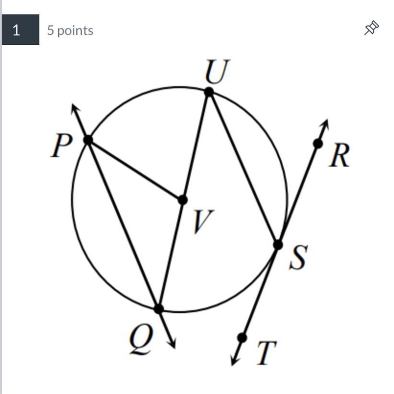 For the figure below, name one of each of the following: RadiusDiameterChordSecantTangentPoint-example-1