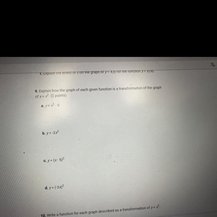 Explain how the graph of each given function is a transformation of the graph of-example-1