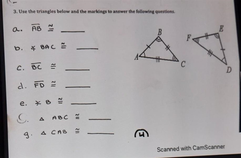 Use the triangles below and the markings to answer the following questions.-example-1