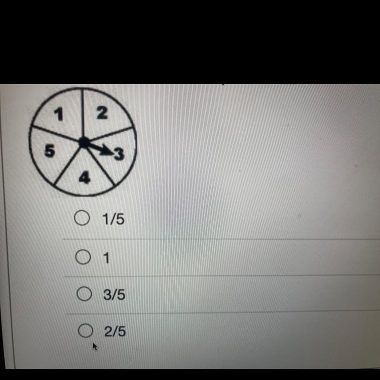 periment consists of spinning the spinner shown. All outcomes are equally likely. Find-example-1