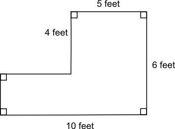 The figure shows a carpeted room. How many square feet of the room are carpeted? Group-example-1