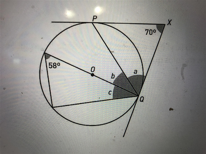 Please help me with the following problem:O is the center of the circumference. The-example-1