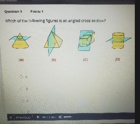 Which of the following figures is an angled cross section?-example-1