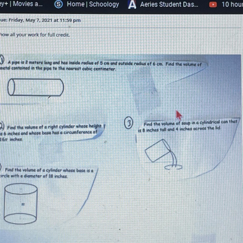 how all your work for full creditA pipe is 2 meter lang and has made radius of 5 en-example-1