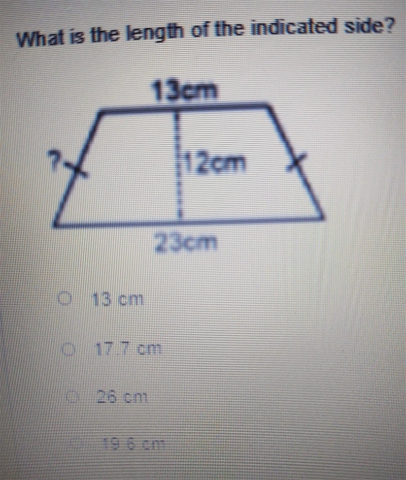 What is the length of the indicated side? ​-example-1