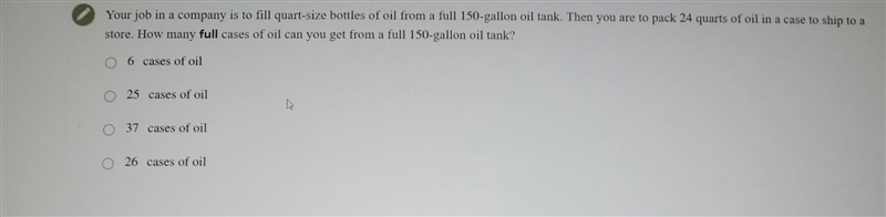 How many FULL cases of oil can you get from a 150-gallon oil tank?-example-1