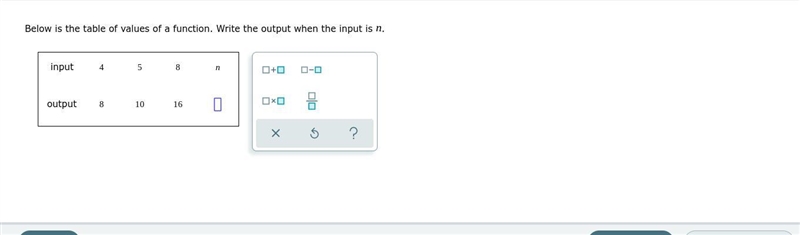 Plsssssss help me Below is the table of values of a function. Write the output when-example-1