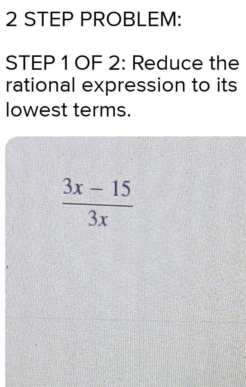 STEP 1 ANSWER: 1 - 5/xStep 2: Find the restricted values of x, if any, for the given-example-1